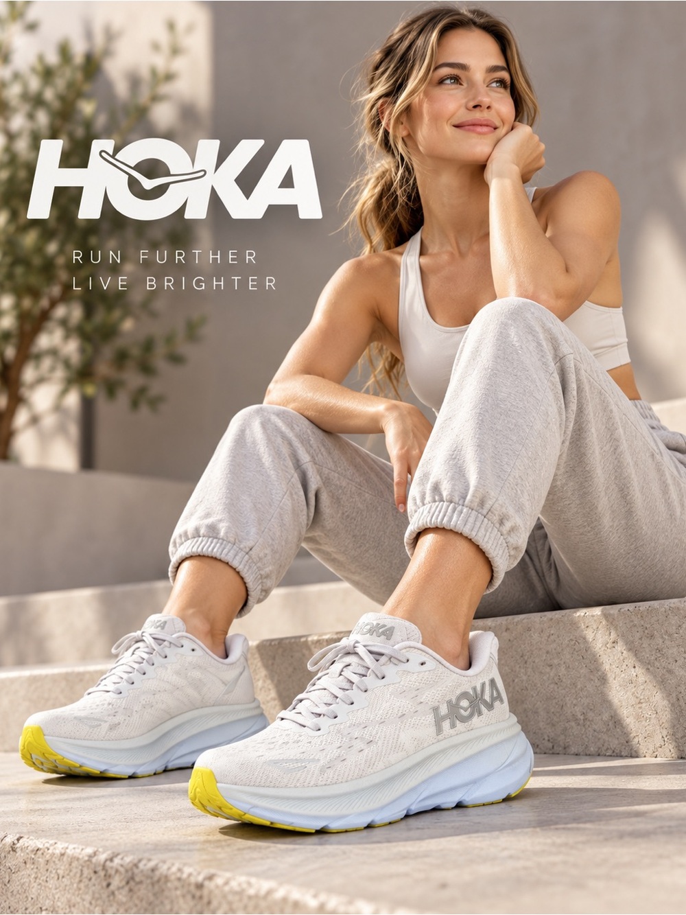 New HOKA Clifton 9 Nimbus Cloud Ice Water Shoes Men 7D Women 8.5